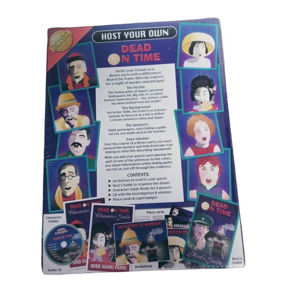 Dead on Time Murder Mystery Party Game Host Your Own Pack CD Invitations - Picture 13 of 13